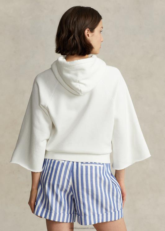 Ralph Lauren naised äralõigatud mansett fliisist kapuuts PR0V3068 tekipesu valge