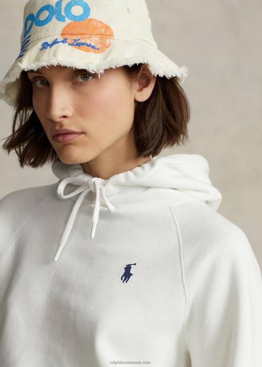 Ralph Lauren naised äralõigatud mansett fliisist kapuuts PR0V3068 tekipesu valge
