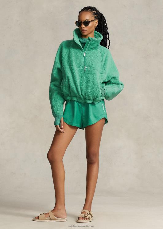 Ralph Lauren naised ripstop-trim kõrge karvkattega fliisist pullover PR0V3107 parveroheline