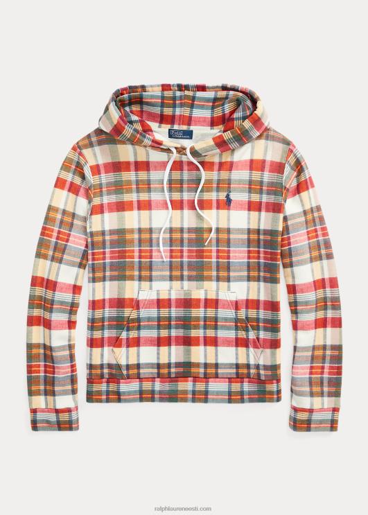 Ralph Lauren naised ruuduline kokkutõmbunud prantsuse frotee kapuuts PR0V3169 madras multi