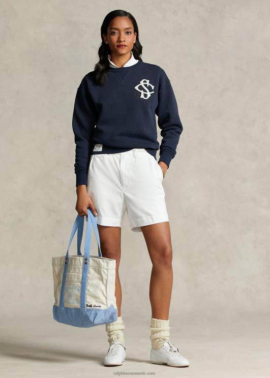 Ralph Lauren naised spelmani kollektsiooni patch dressipluus PR0V3317 lennuväe merevägi