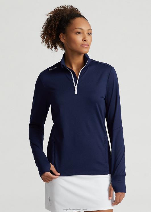 Ralph Lauren naised veniv jersey veerandtõmblukuga pullover PR0V3723 rafineeritud merevägi
