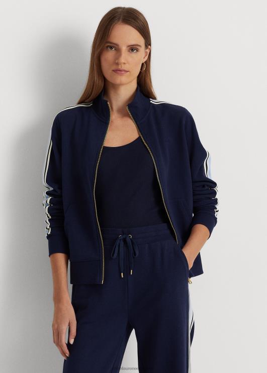 Ralph Lauren naised Prantsuse froteest täistõmblukuga jope PR0V4042 rafineeritud merevägi