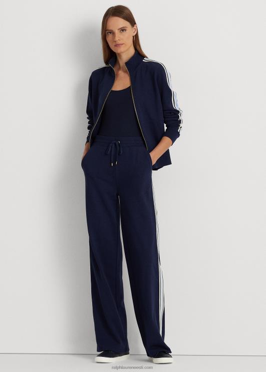 Ralph Lauren naised Prantsuse froteest täistõmblukuga jope PR0V4413 rafineeritud merevägi