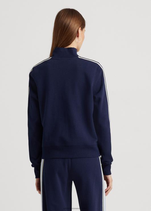 Ralph Lauren naised Prantsuse froteest täistõmblukuga jope PR0V4413 rafineeritud merevägi