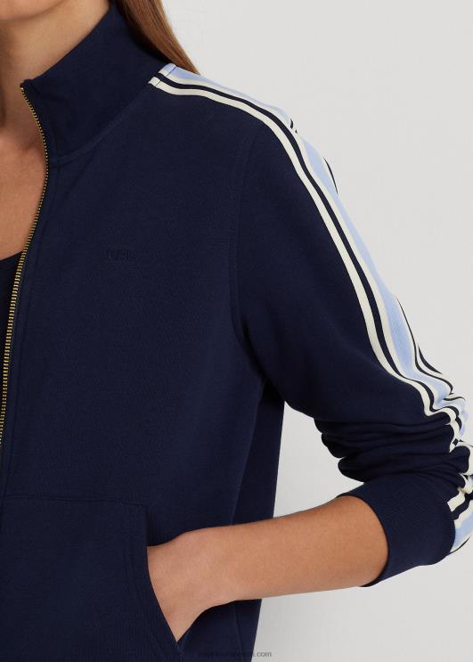 Ralph Lauren naised Prantsuse froteest täistõmblukuga jope PR0V4413 rafineeritud merevägi