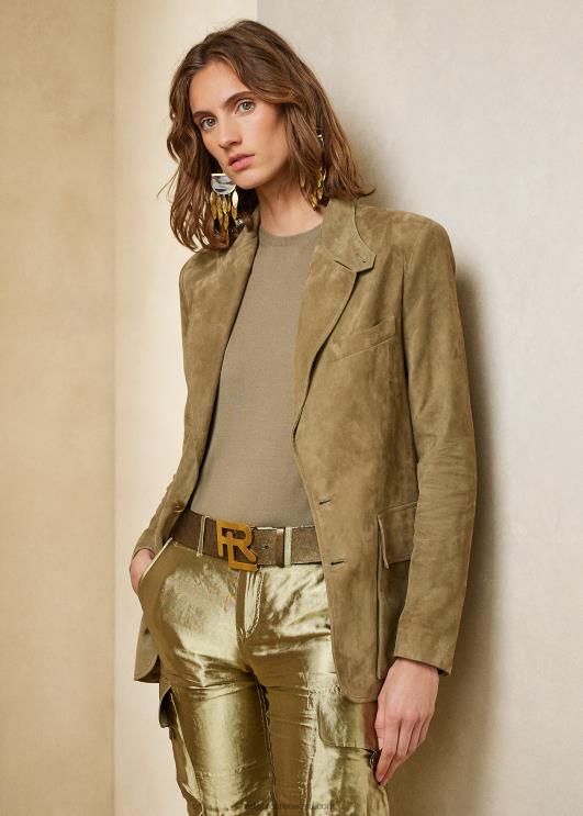 Ralph Lauren naised Prestoni lamba-seemisnahast jope PR0V9279 samblikroheline