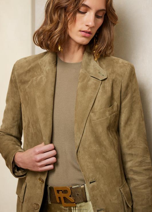 Ralph Lauren naised Prestoni lamba-seemisnahast jope PR0V9279 samblikroheline