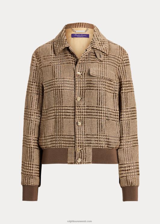 Ralph Lauren naised araminta kaunistatud ruuduline jakk PR0V3565 kaamel/pruun
