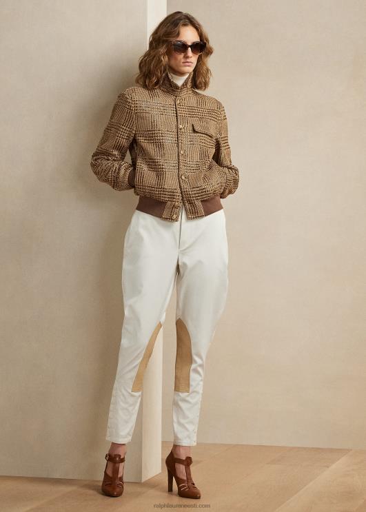 Ralph Lauren naised araminta kaunistatud ruuduline jakk PR0V3565 kaamel/pruun