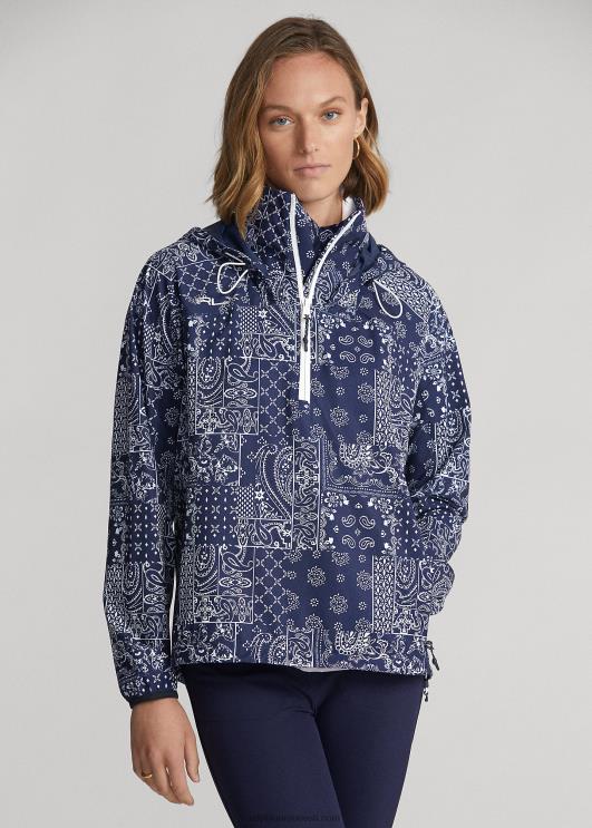 Ralph Lauren naised bandana-prindiga pakitav anorak PR0V3111 mereväe bandaani lapitehnika