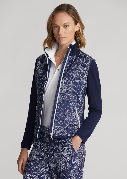 Ralph Lauren naised bandana-printiga hübriidjope PR0V3065 mereväe bandaani lapitehnika