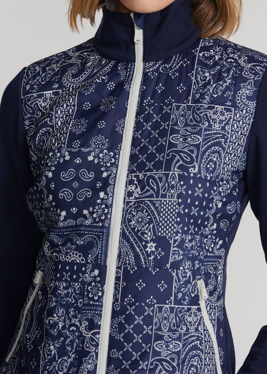 Ralph Lauren naised bandana-printiga hübriidjope PR0V3065 mereväe bandaani lapitehnika