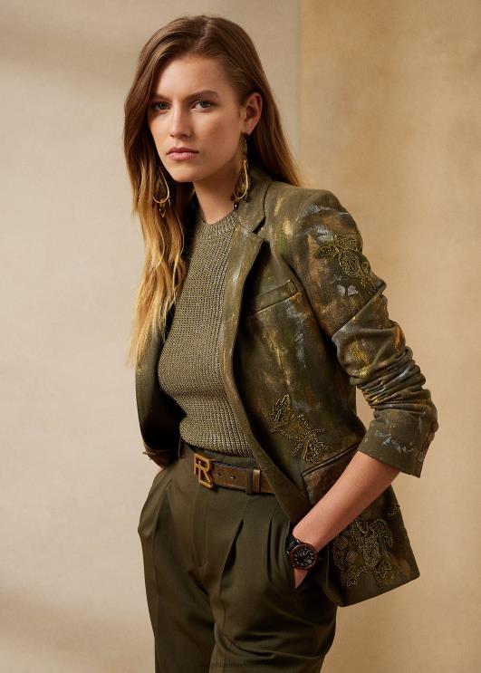 Ralph Lauren naised calan maaliline teksajakk PR0V9304 oliivivärviline nomaad