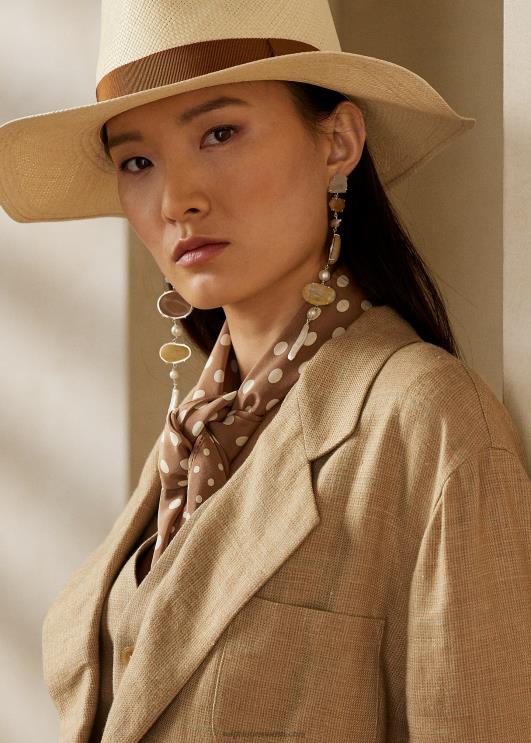 Ralph Lauren naised giuseppina tviidjakk PR0V9272 tan/salvei