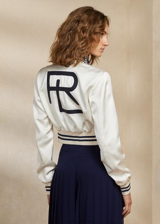 Ralph Lauren naised graesoni pestud satiinjope PR0V3480 lux kreem