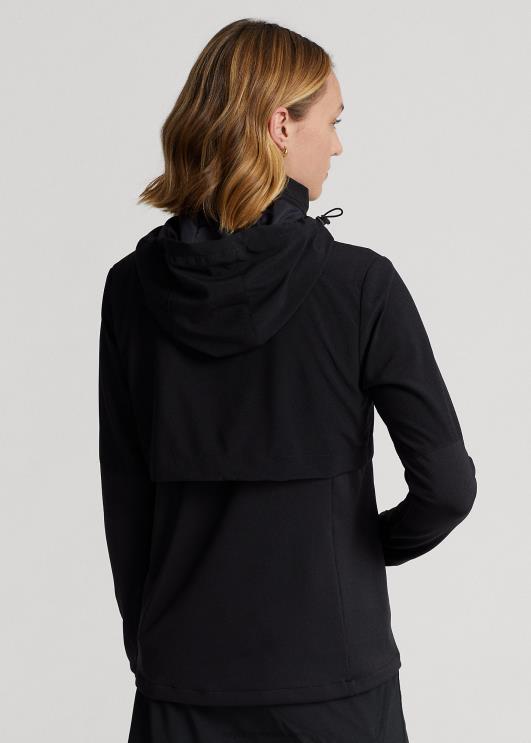 Ralph Lauren naised hübriidne pakitav kapuutsiga jope PR0V3742 must