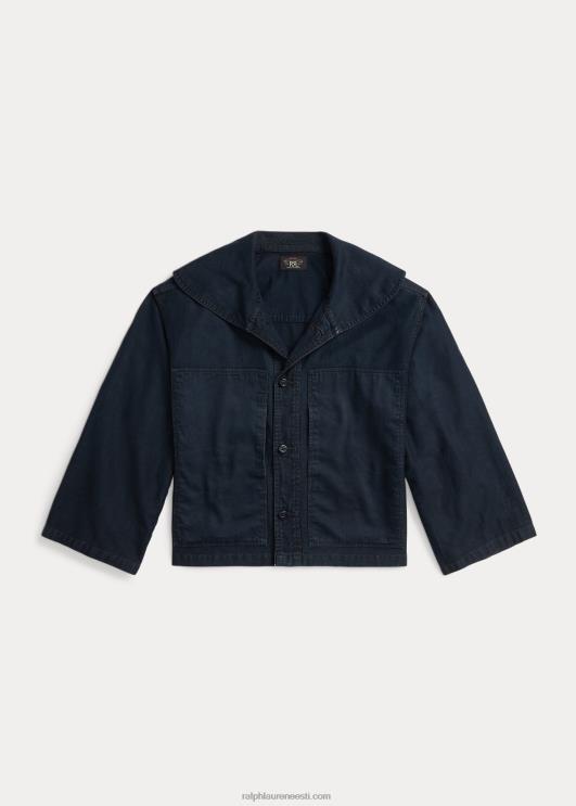 Ralph Lauren naised kärbitud puuvillane-linane jope PR0V3675 tume indigo