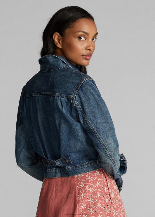 Ralph Lauren naised kärbitud teksajakk PR0V3680 kenney pesu