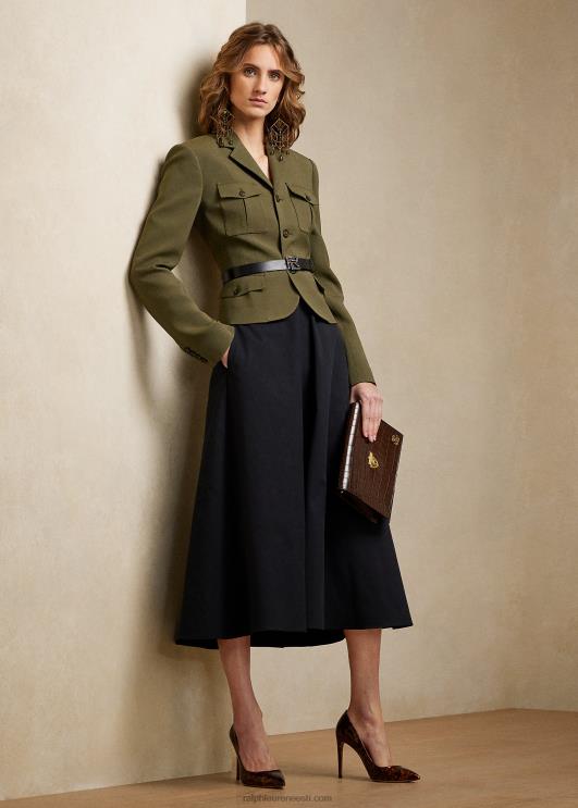 Ralph Lauren naised kamille villane-siidjakk PR0V9300 oliiv