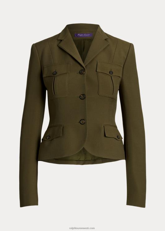 Ralph Lauren naised kamille villane-siidjakk PR0V9300 oliiv