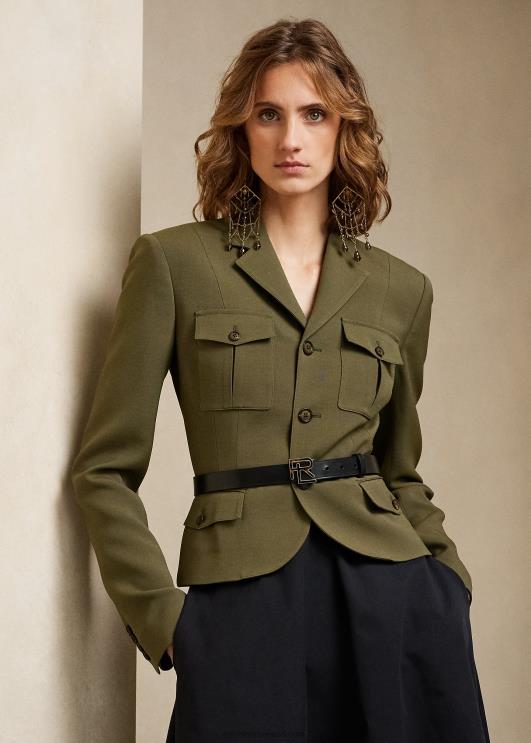 Ralph Lauren naised kamille villane-siidjakk PR0V9300 oliiv