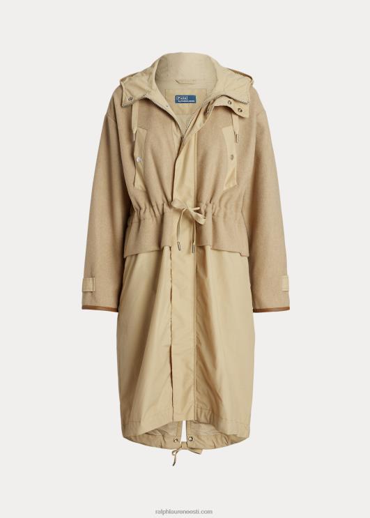 Ralph Lauren naised kapuutsiga pikk välijope PR0V3229 monument tan