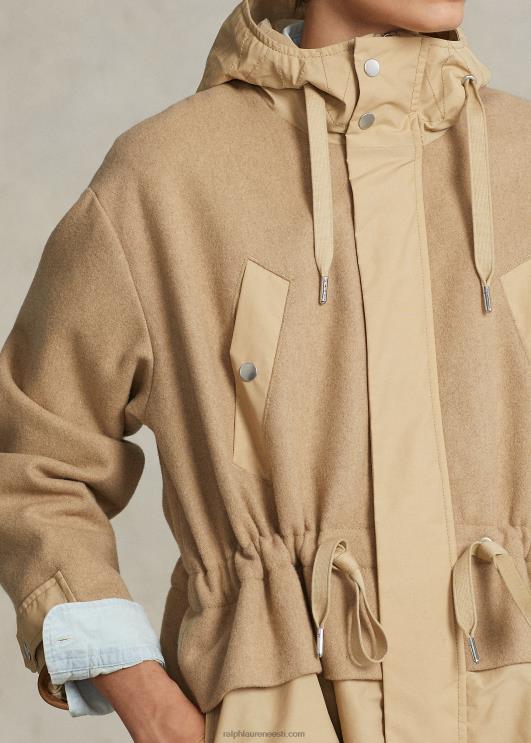 Ralph Lauren naised kapuutsiga pikk välijope PR0V3229 monument tan