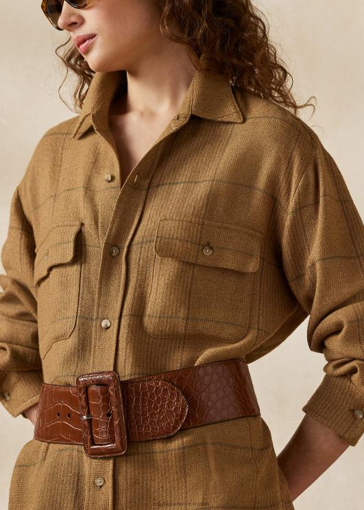 Ralph Lauren naised leonerdi tviidsärk jakk PR0V3534 pruun/salvei