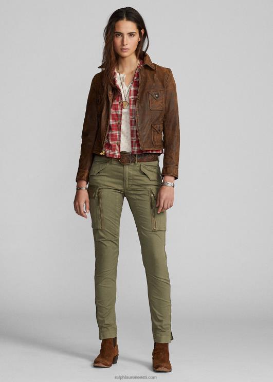 Ralph Lauren naised liibuv nahktagi PR0V3650 pruun