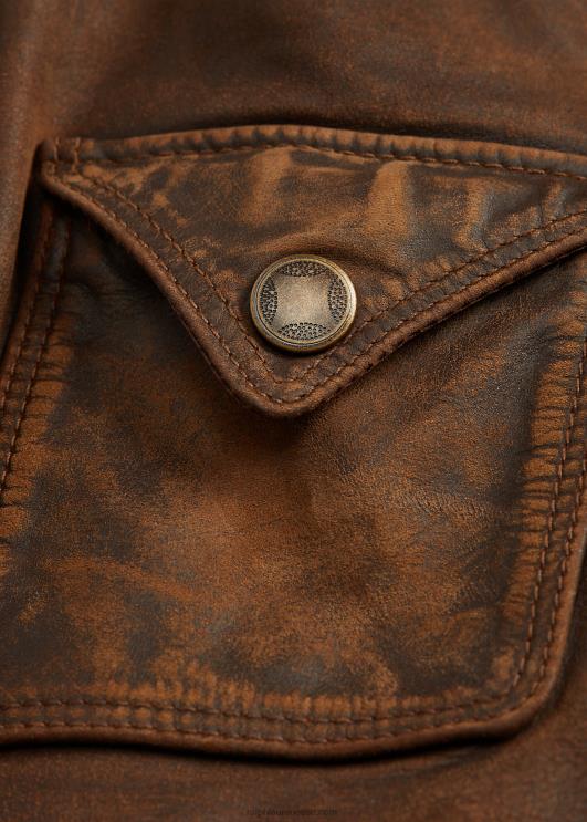 Ralph Lauren naised liibuv nahktagi PR0V3650 pruun