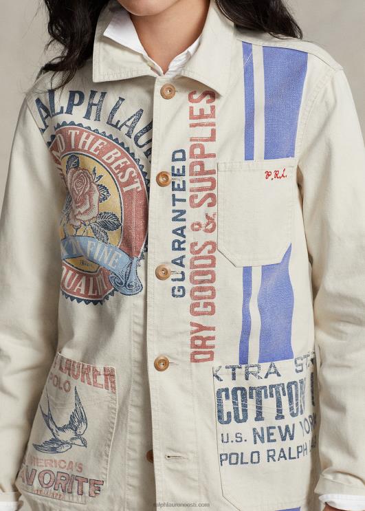 Ralph Lauren naised logoga graafiline lõuendist tarbejope PR0V3218 marscapone kreem