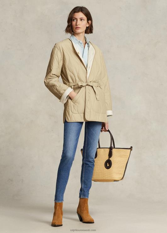 Ralph Lauren naised ümberpööratav tepitud ripstop jope PR0V3193 dune tan/marscapone kreem