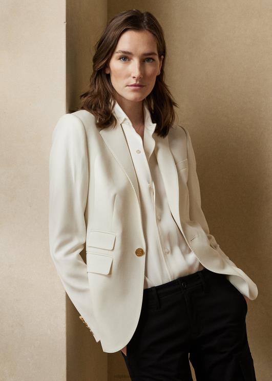 Ralph Lauren naised parkeri stretšvillane jope PR0V3441 kreem