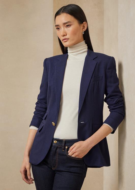 Ralph Lauren naised parkeri stretšvillane jope PR0V3442 merevägi