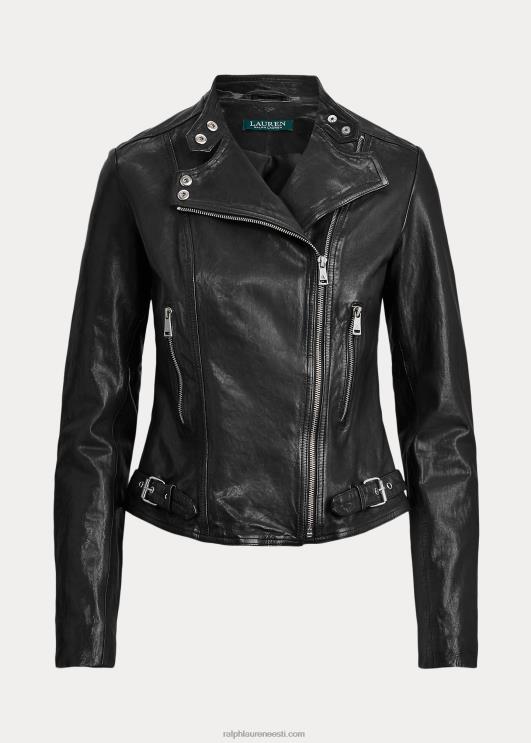 Ralph Lauren naised poleeritud nahast biker jope PR0V4248 must