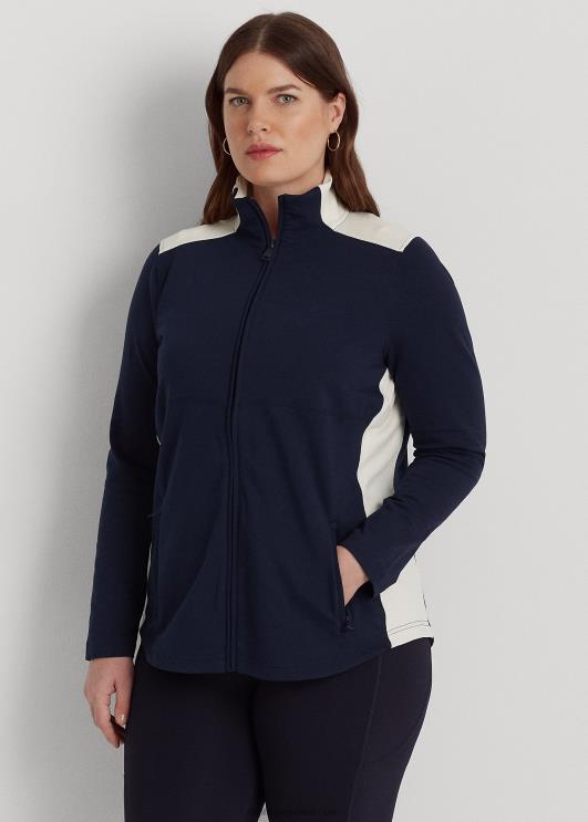 Ralph Lauren naised puuvillasegu jakk PR0V4729 mere- ja kreemjas