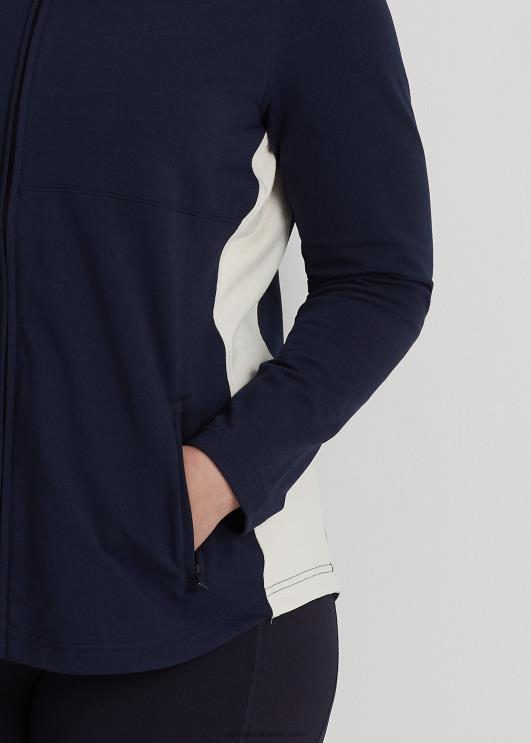 Ralph Lauren naised puuvillasegu jakk PR0V4729 mere- ja kreemjas