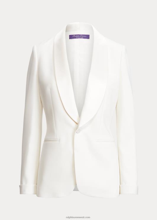 Ralph Lauren naised saemehe villane krepp smokingu jope PR0V3465 lux kreem