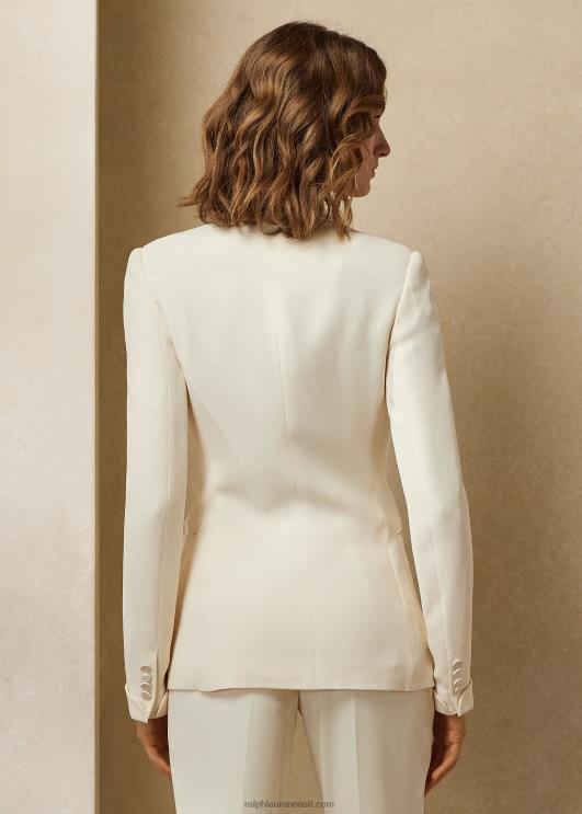 Ralph Lauren naised saemehe villane krepp smokingu jope PR0V3465 lux kreem