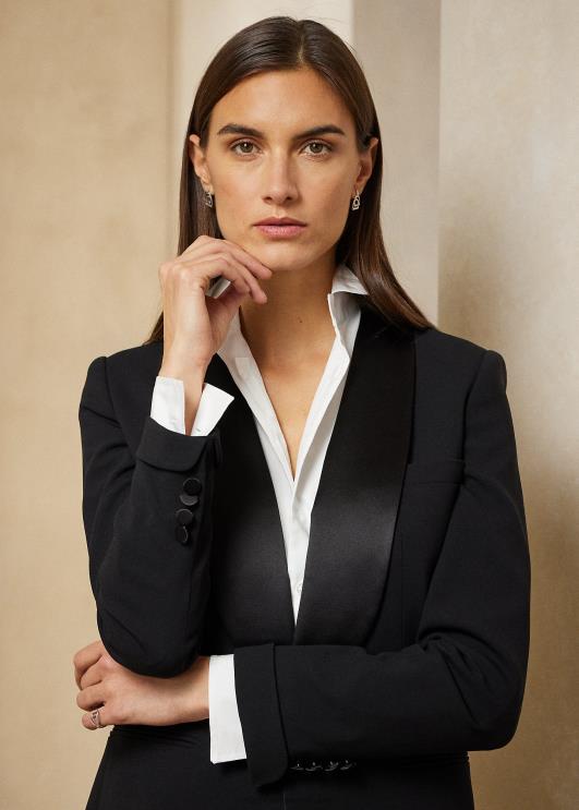 Ralph Lauren naised saemehe villane smokingu jope PR0V3439 must