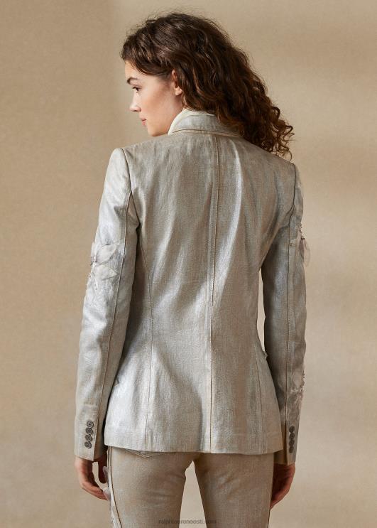 Ralph Lauren naised skye lilleline jakk PR0V3556 kaetud hõbedane lilleline