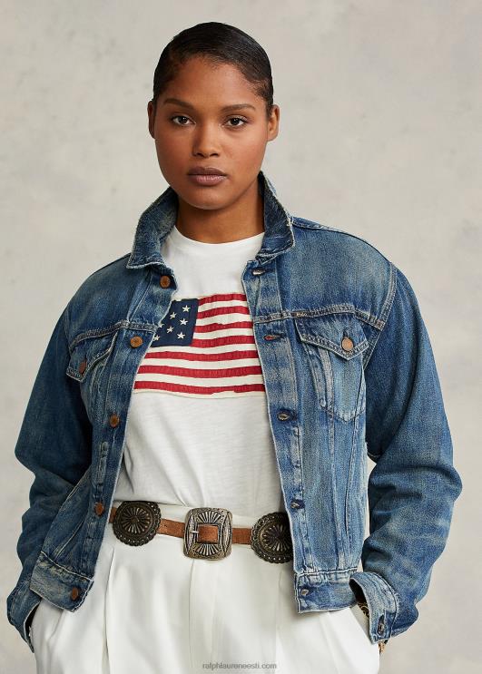 Ralph Lauren naised teksasest rekkamehe jope PR0V3278 tume indigo