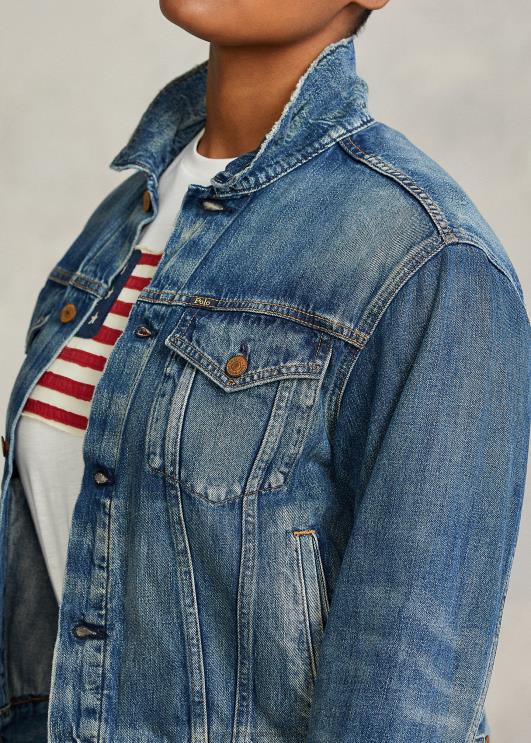 Ralph Lauren naised teksasest rekkamehe jope PR0V3278 tume indigo