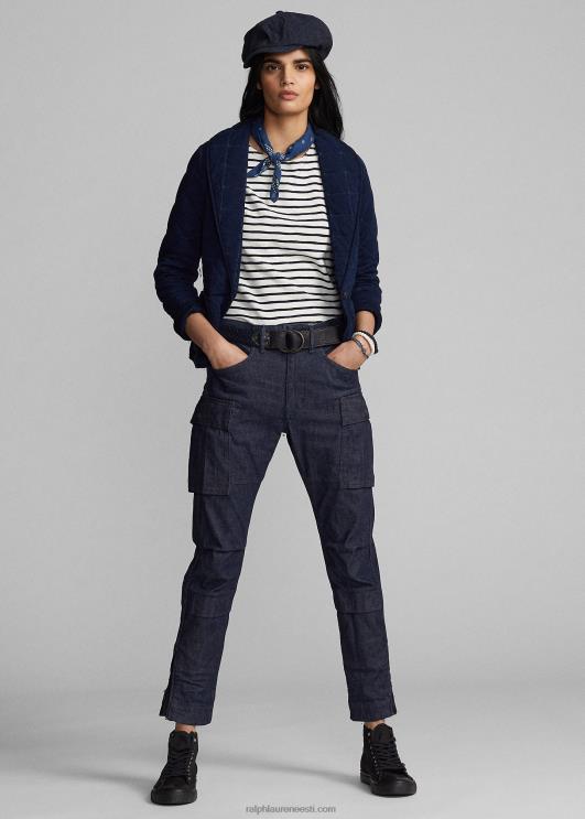 Ralph Lauren naised tepitud jersey jakk PR0V3669 indigo