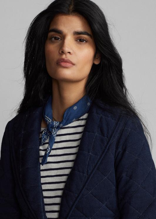 Ralph Lauren naised tepitud jersey jakk PR0V3669 indigo