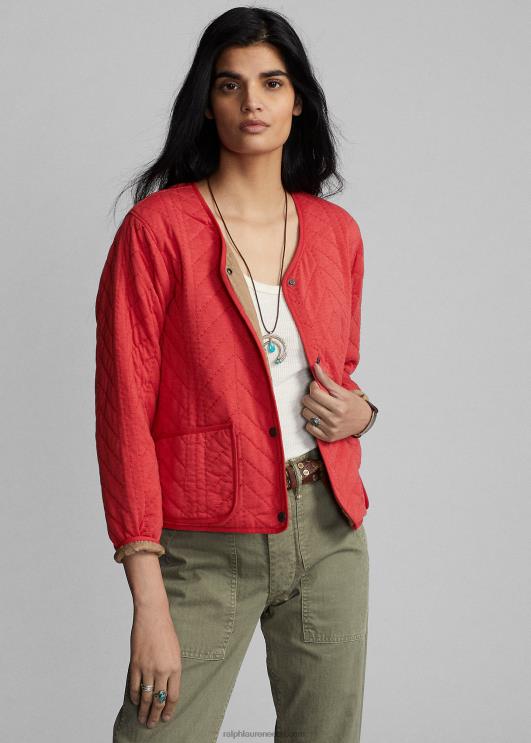 Ralph Lauren naised tepitud jersey liner jope PR0V3635 punane