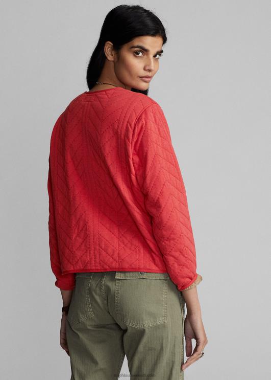 Ralph Lauren naised tepitud jersey liner jope PR0V3635 punane