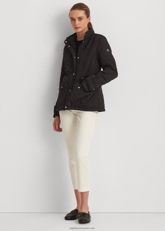 Ralph Lauren naised tepitud mockneck jakk PR0V4120 must