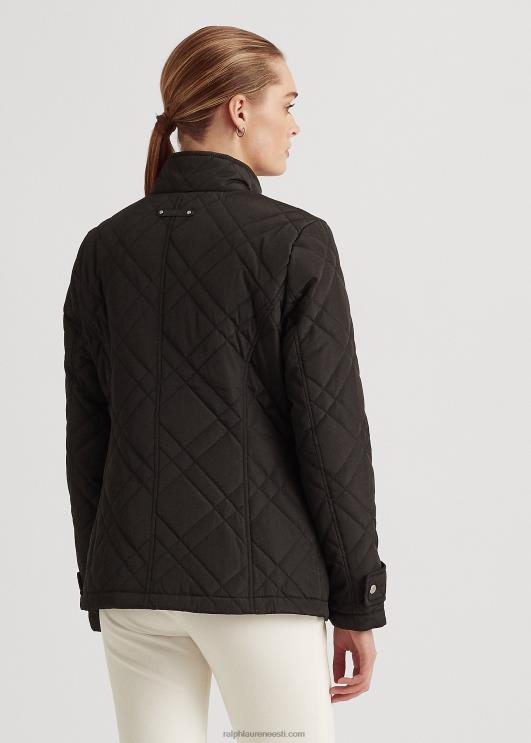 Ralph Lauren naised tepitud mockneck jakk PR0V4120 must